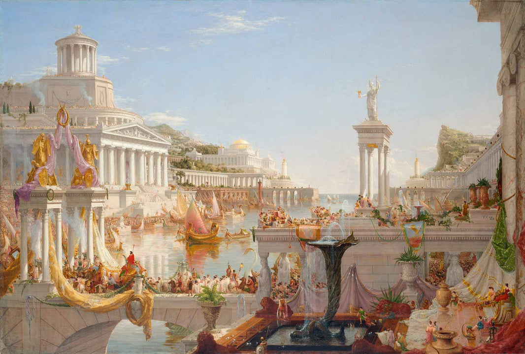 The Course of Empire: The Consummation of the Empire by Thomas Cole — hand-painted architectural oil painting reproduction on canvas