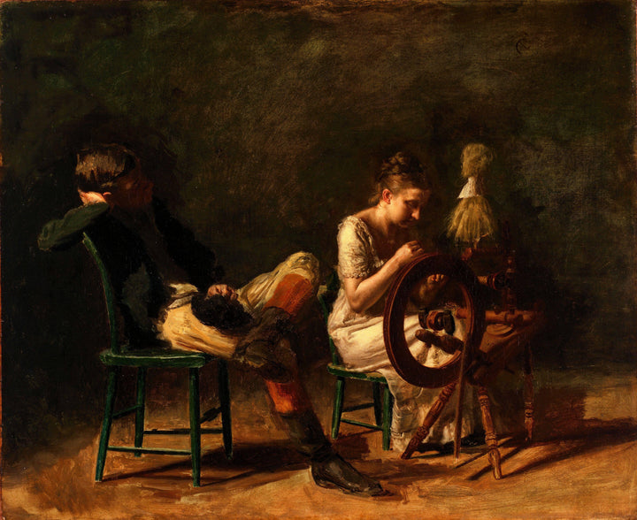 The Courtship by Thomas Eakins — hand-painted portrait oil painting reproduction on canvas