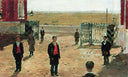 The Courtyard of Petrovsky Palace by Ilya Repin — hand-painted landscape oil painting reproduction on canvas