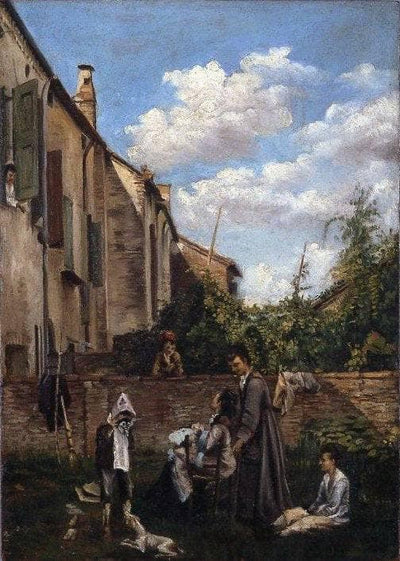 The courtyard of the paternal house in dining room
