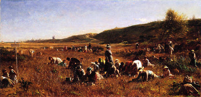 The Cranberry Harvest, Island of Nantucket by Eastman Johnson, oil painting reproduction