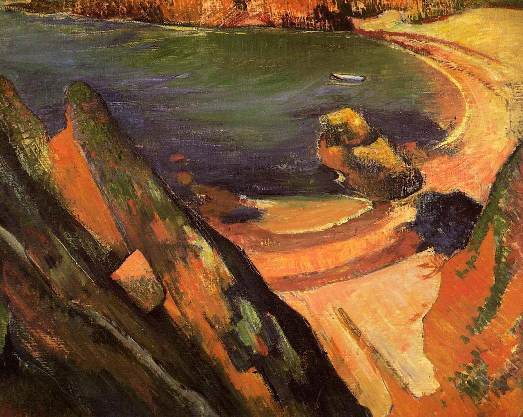 The creek, Le Pouldu by Paul Gauguin — hand-painted landscape oil painting reproduction on canvas