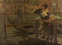 The crossing or The sailor's departure by Alessandro Milesi — hand-painted cultural oil painting reproduction on canvas