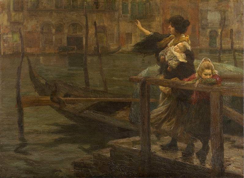 The crossing or The sailor's departure - Alessandro Milesi