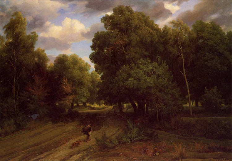 The Crossroads at the Eagle Nest, Forest of Fontainebleau - Charles-Francois Daubigny