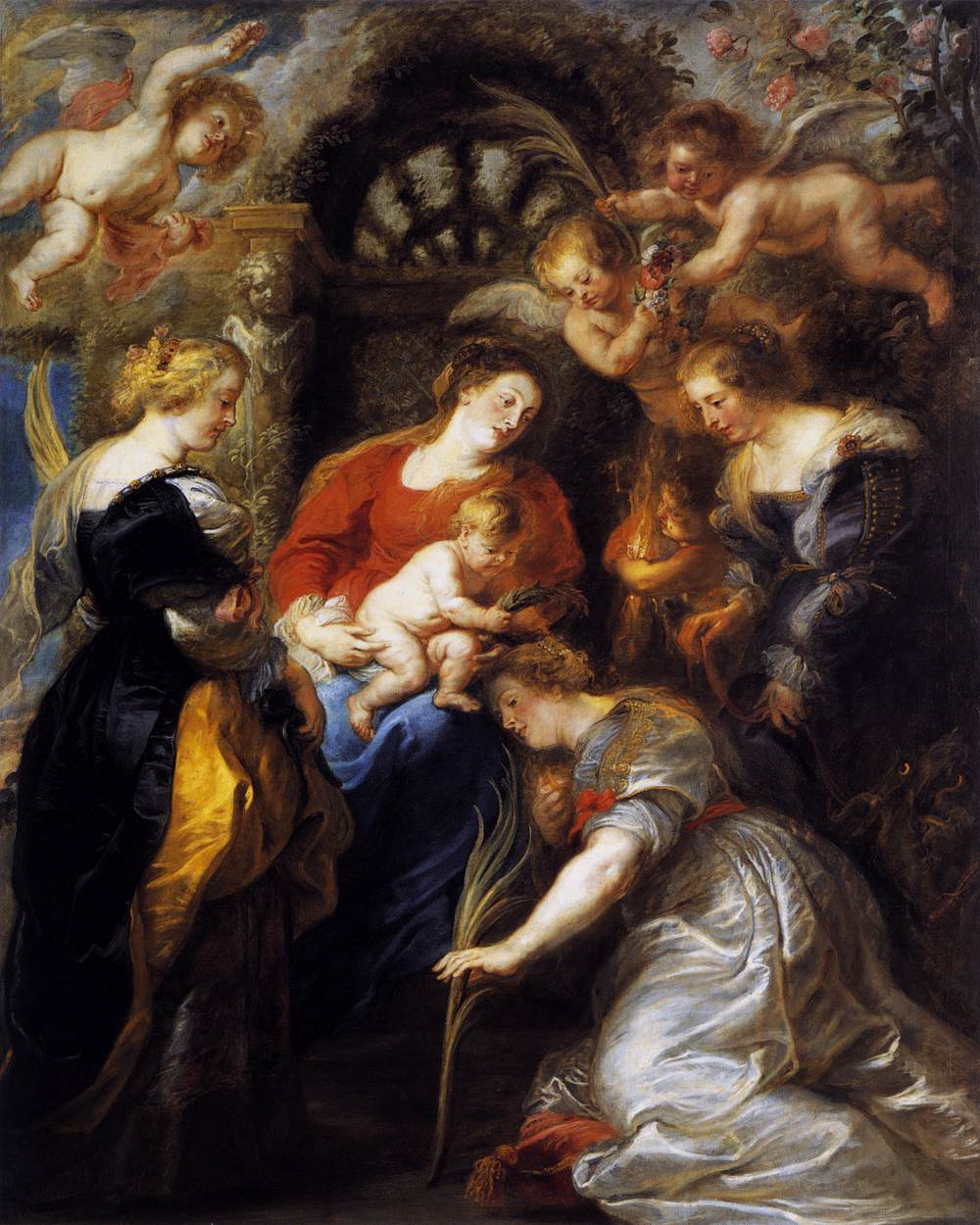 The Crowning of St. Catherine - Peter Paul Rubens