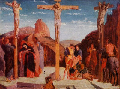 The Crucifixion (after Mantegna) in kitchen