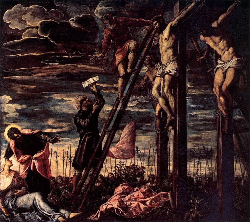 The Crucifixion of Christ by Tintoretto — hand-painted cultural oil painting reproduction on canvas