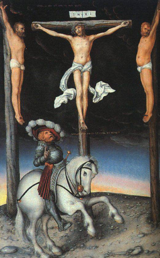 The Crucifixion with the Converted Centurion - Lucas Cranach the Elder