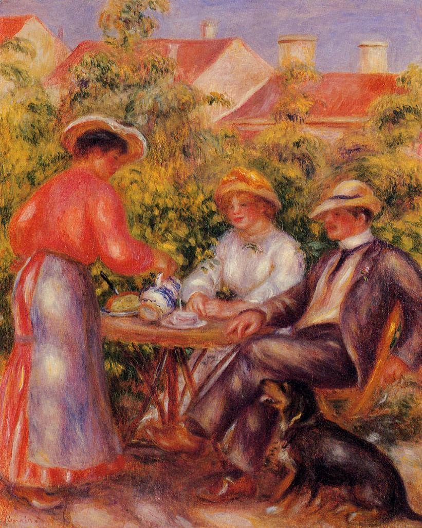The Cup of Tea by Pierre-Auguste Renoir — hand-painted portrait oil painting reproduction on canvas