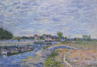 The Dam at Saint Mammes by Alfred Sisley — hand-painted landscape oil painting reproduction on canvas