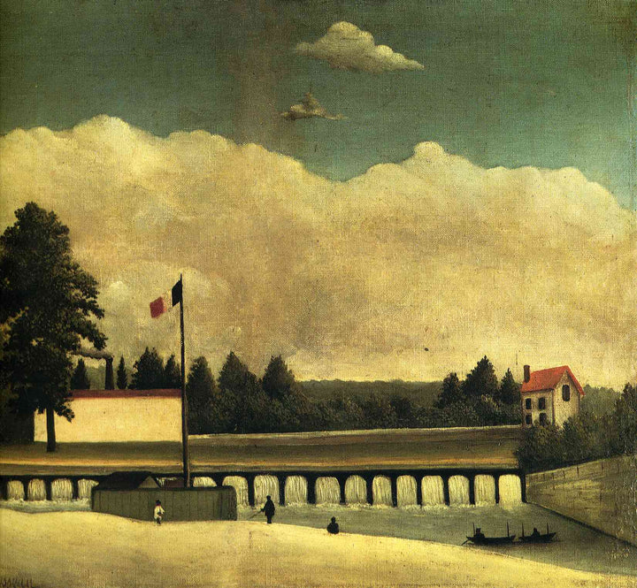 The Dam by Henri Rousseau — hand-painted botanical oil painting reproduction on canvas