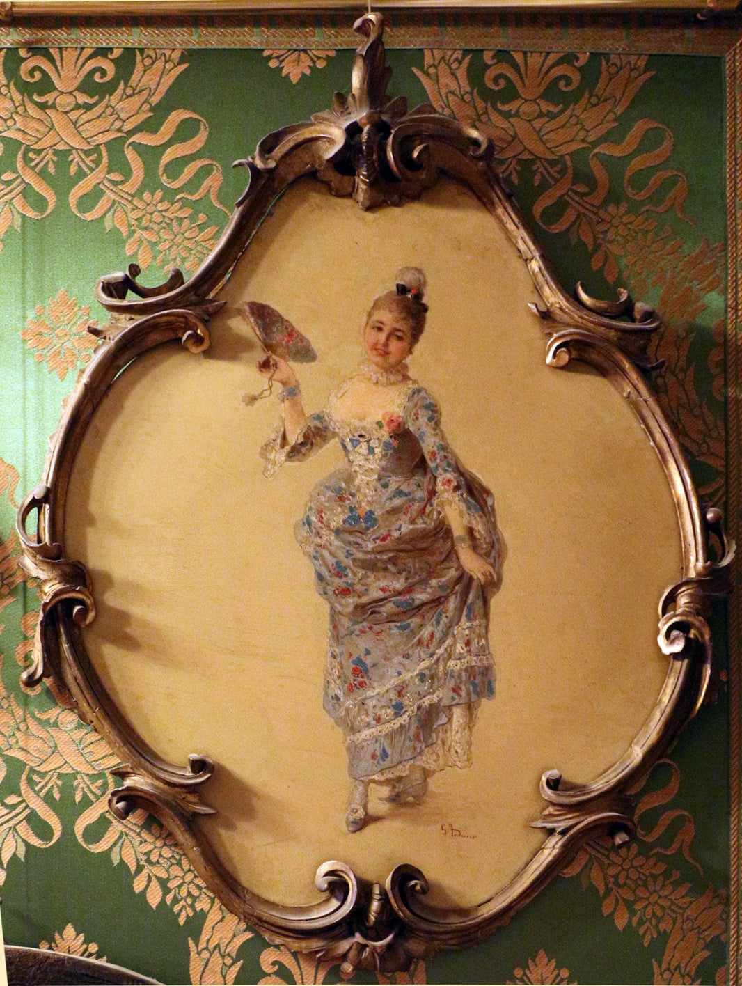 The dancer, decoration for a stage of the V order of the Teatro alla Scala by Gerolamo Induno — hand-painted portrait oil painting reproduction on canvas