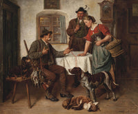 The Day's Bag by Adolf Eberle — hand-painted portrait oil painting reproduction on canvas