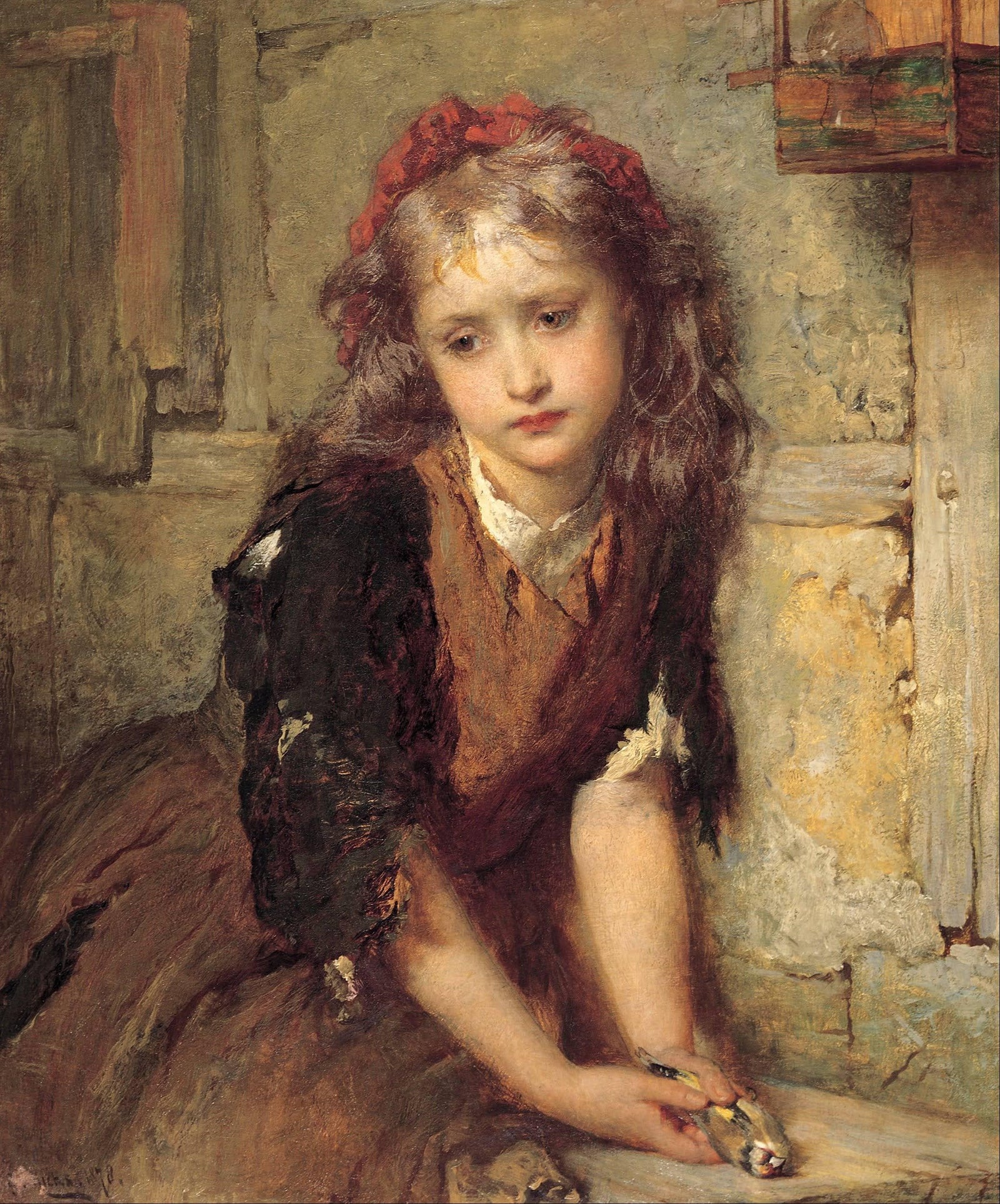 The dead goldfinch ("All that was left to love")