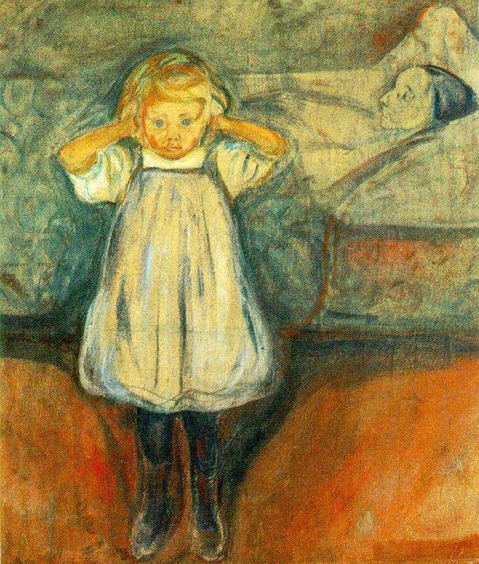 The Dead Mother by Edvard Munch, hand-painted portrait oil painting reproduction on canvas