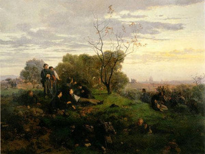 The Death of Enrico Cairoli at Villa Glori in entryway