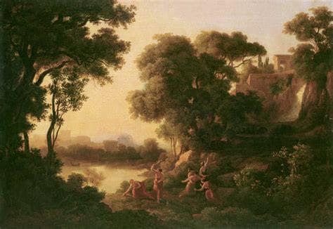 The Death of Eurydike by Károly Markó the Elder — hand-painted landscape oil painting reproduction on canvas