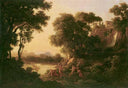 The Death of Eurydike by Károly Markó the Elder — river oil painting wall art, Romanticism