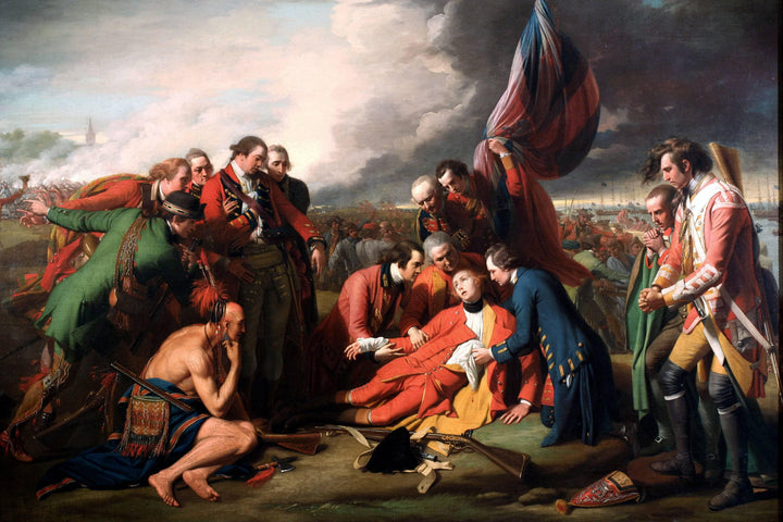 The Death of General Wolfe by Benjamin West — hand-painted cultural oil painting reproduction on canvas