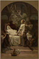 The death of sainte Monique (sketch for the Saint-Augustin church) by Diogène Maillart — hand-painted cultural oil painting reproduction on canvas