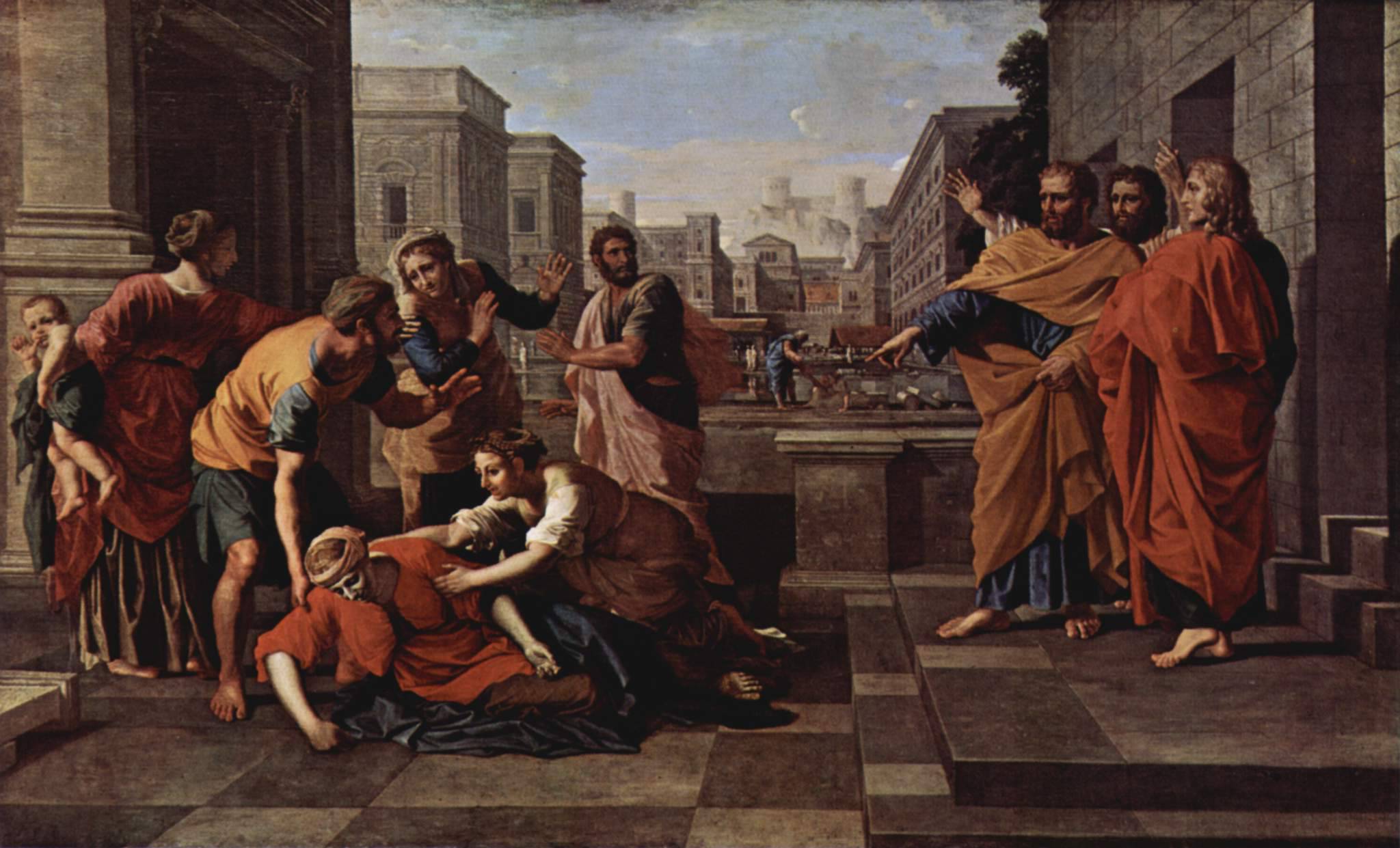 The Death of Saphire - Nicolas Poussin