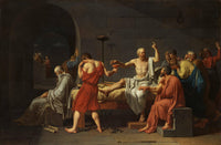 The Death of Socrates by Jacques-Louis David — hand-painted cultural oil painting reproduction on canvas