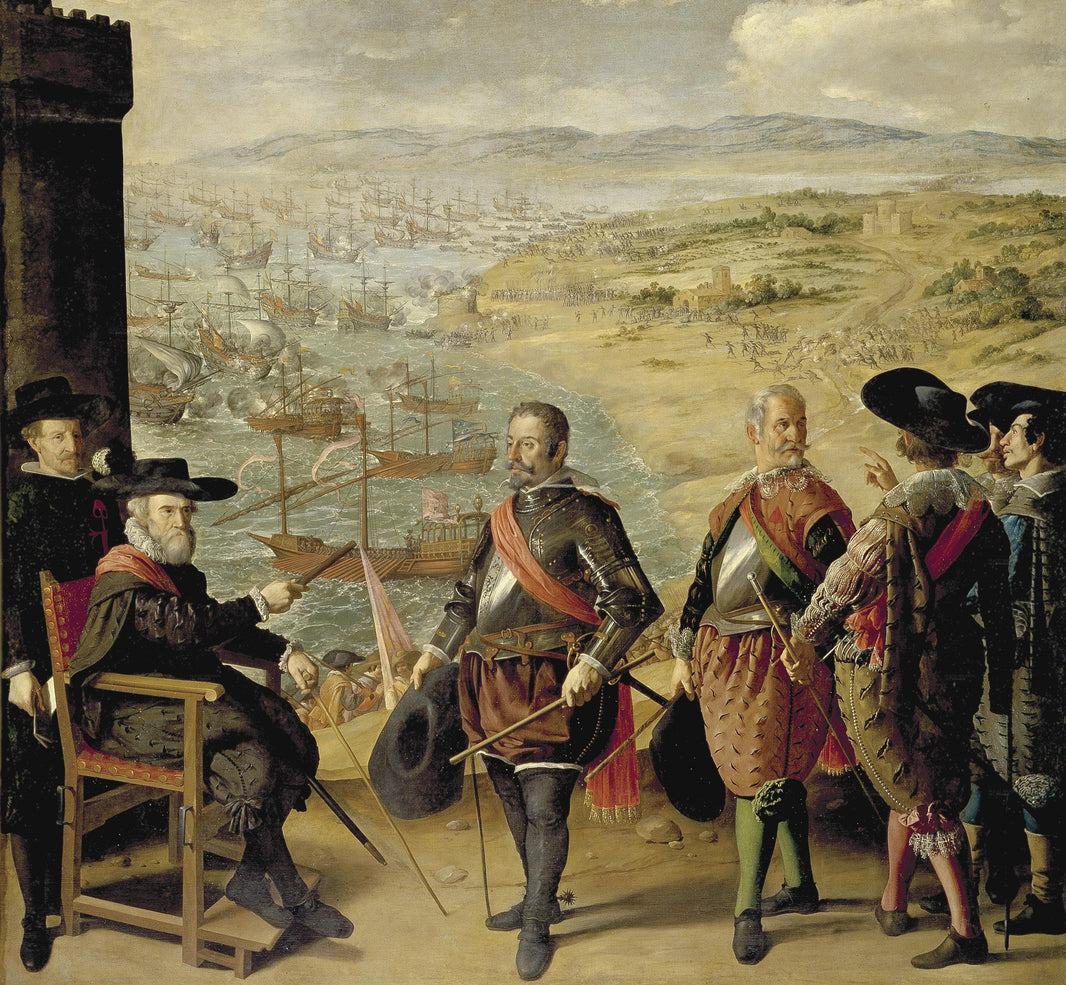 The Defence of Cadiz against the English by Francisco de Zurbaran — hand-painted architectural oil painting reproduction on canvas