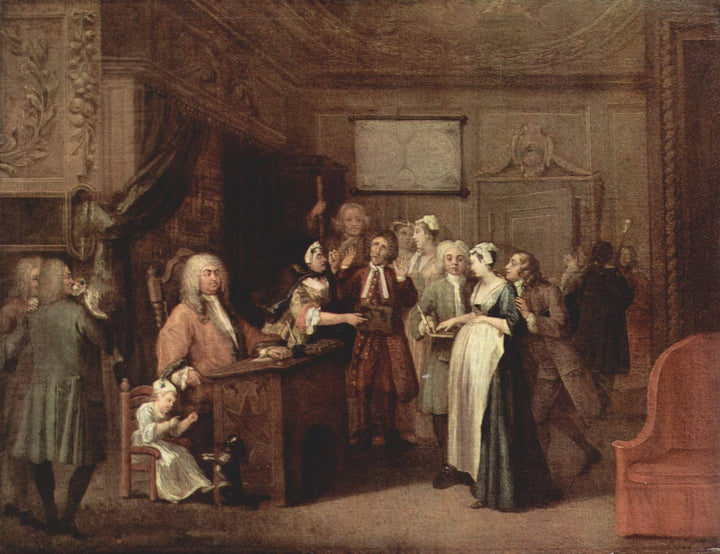 The Denunciation by William Hogarth — hand-painted portrait oil painting reproduction on canvas
