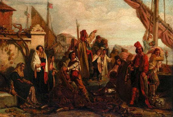 The departure of fishermen from the Adriatic