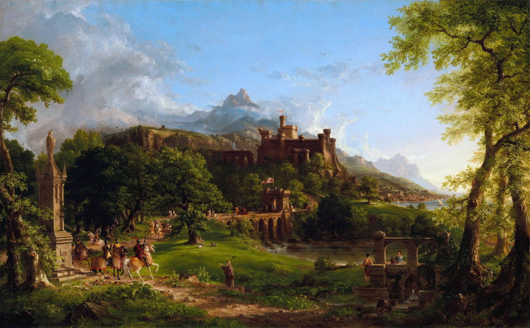The Departure by Thomas Cole — hand-painted architectural oil painting reproduction on canvas