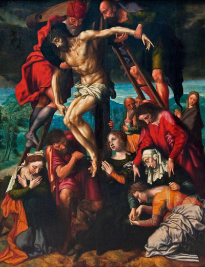 The Descent from the Cross by Jan van Hemessen — oil painting reproduction