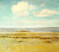 The Deserted Beach by William Merritt Chase — hand-painted landscape oil painting reproduction on canvas