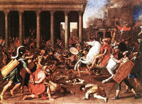 The Destruction of the Temple at Jerusalem by Nicolas Poussin — hand-painted architectural oil painting reproduction on canvas