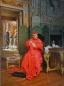 The Diet by Jehan Georges Vibert — female oil painting wall art, Academicism