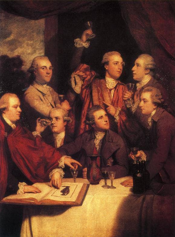 The Dilettanti Society by Joshua Reynolds — hand-painted portrait oil painting reproduction on canvas