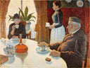 The Dining Room by Paul Signac — tableware oil painting wall art, Pointillism