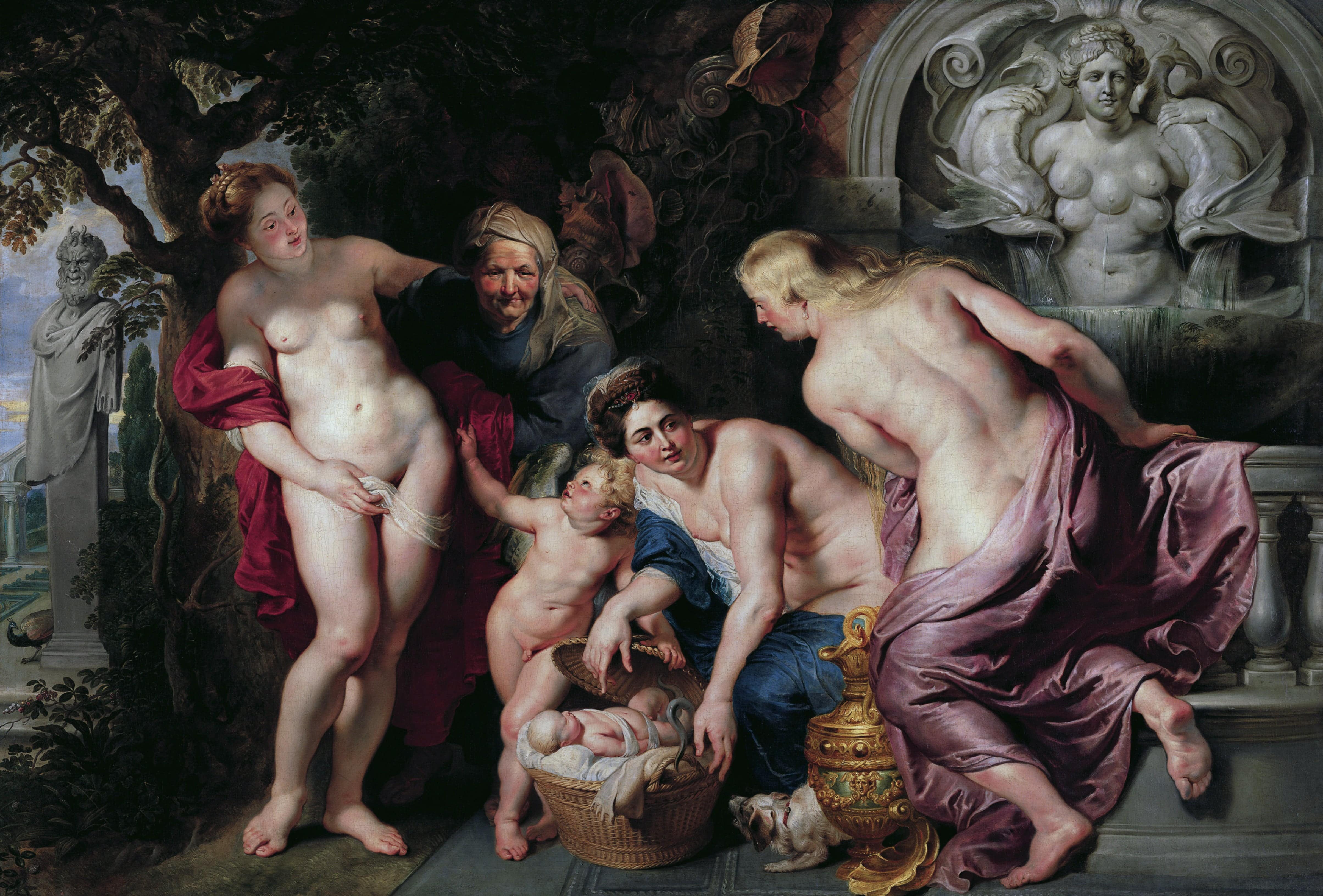 The Discovery of the Child Erichthonius - Peter Paul Rubens