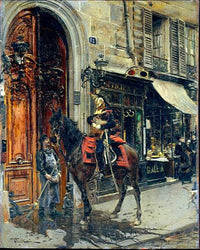 The Dispatch Bearer by Giovanni Boldini — hand-painted animal oil painting reproduction on canvas