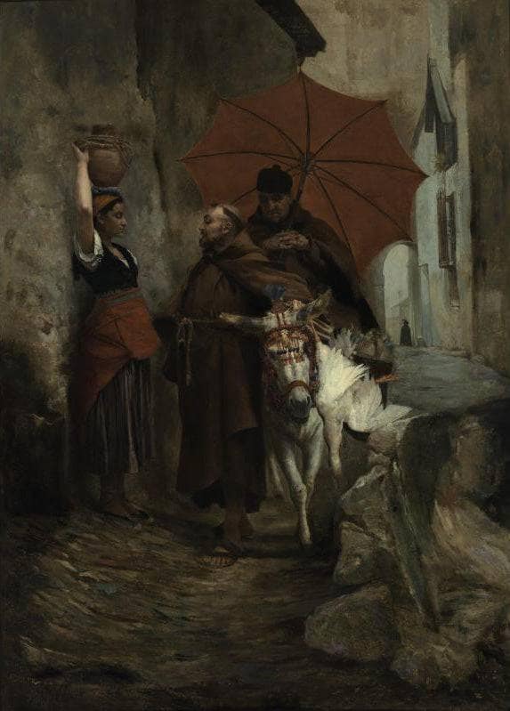 The Distraction by Jehan Georges Vibert — hand-painted animal oil painting reproduction on canvas