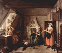 The Distrest Poet by William Hogarth — group oil painting wall art, Rococo
