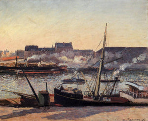 The Docks, Rouen, Afternoon - Camille Pissarro