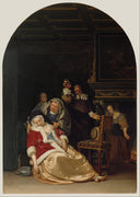 The Doctor's Visit by Frans van Mieris the Elder — group oil painting wall art, Baroque