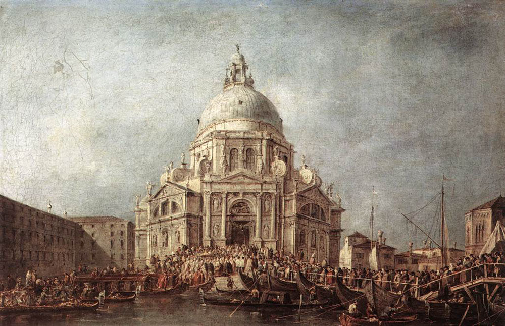 The Doge at the Basilica of La Salute - Francesco Guardi