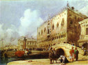 The Doge's Palace, Venice by Richard Parkes Bonington — hand-painted architectural oil painting reproduction on canvas