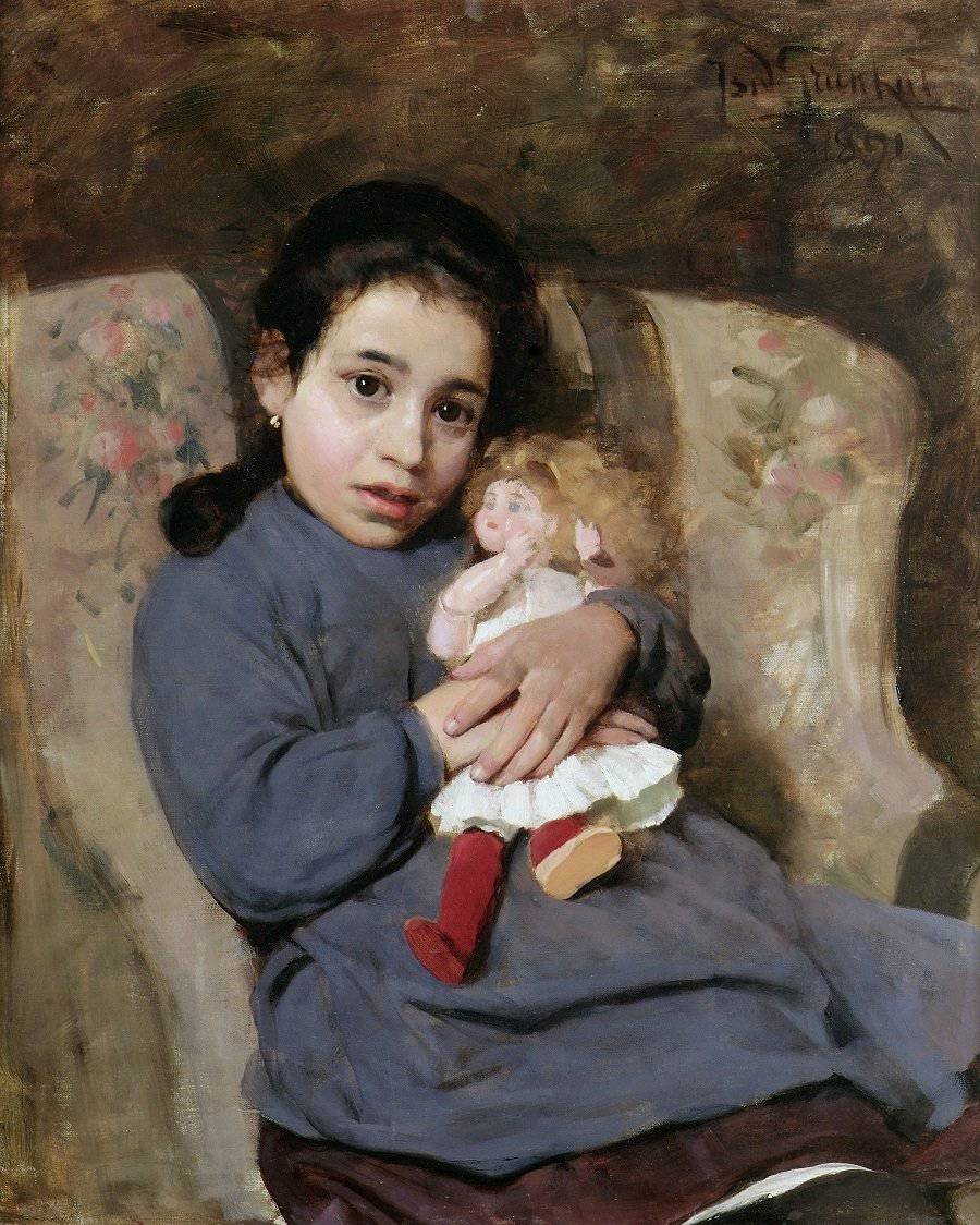 The doll by Isidoro Grünhut, hand-painted portrait oil painting reproduction on canvas