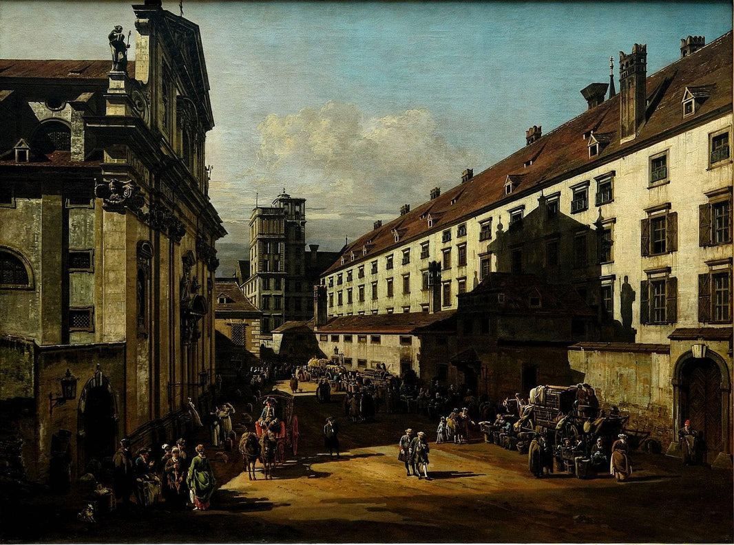 The Dominican Church in Vienna by Bernardo Bellotto — hand-painted architectural oil painting reproduction on canvas