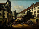 The Dominican Church in Vienna by Bernardo Bellotto — hand-painted architectural oil painting reproduction on canvas