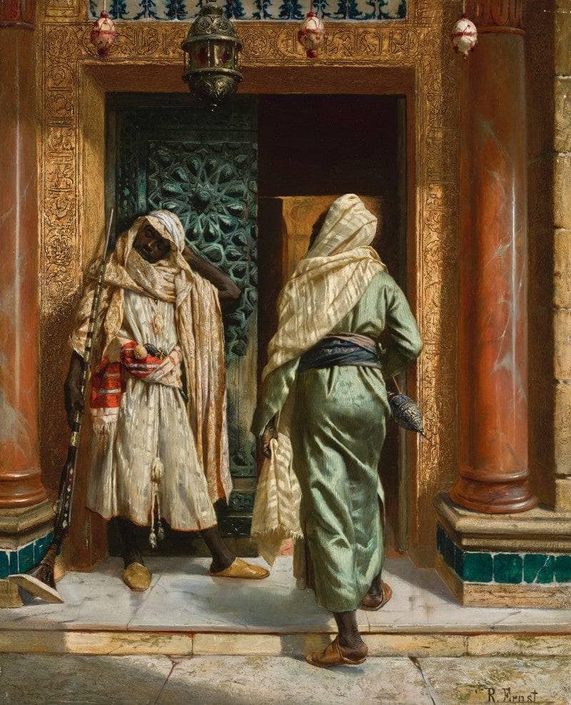 The Dozing Guard by Rudolf Ernst — hand-painted cultural oil painting reproduction on canvas
