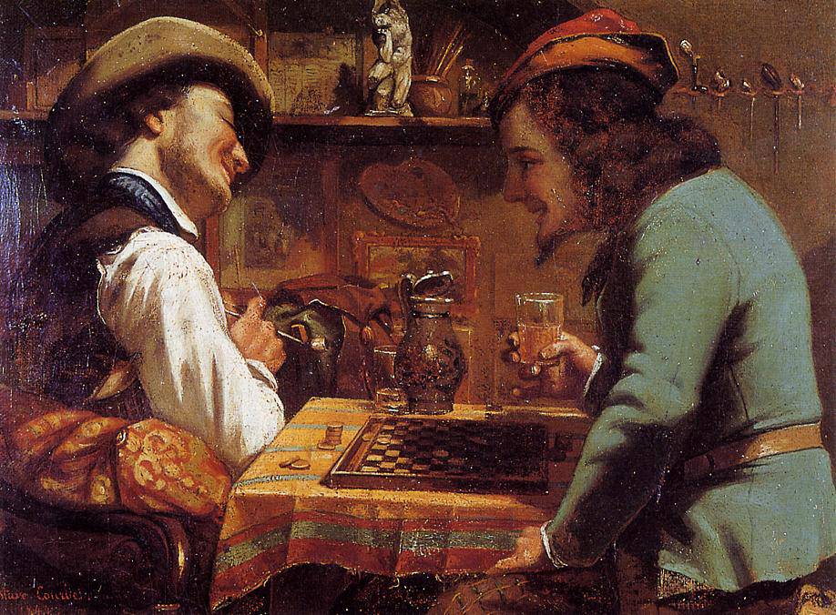 The Draughts Players - Gustave Courbet